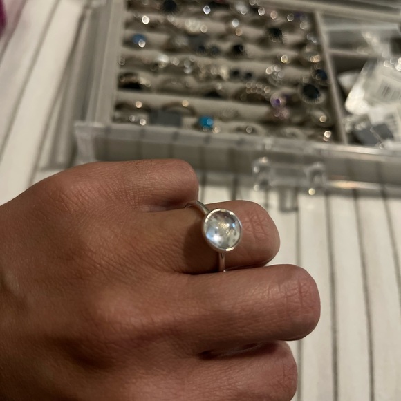Pandora Clear CZ Poetic Droplet Ring size 58 - Picture 3 of 5